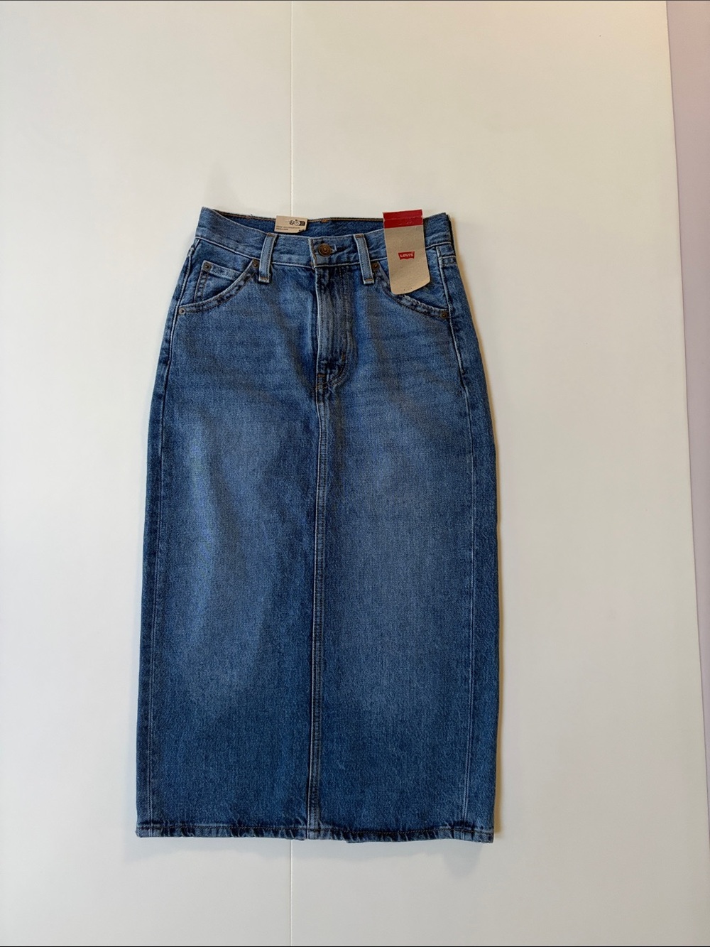 Levi's Straight Leg Blue Denim Skirt